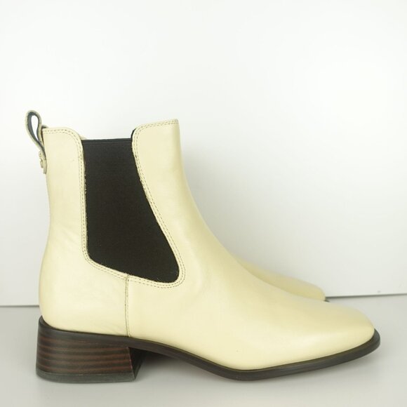 Sam Edelman Thelma Leather Bootie Eggshell White 8M- 0238 - Picture 1 of 16